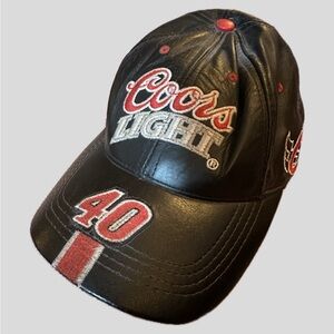 Chase Authentics Coors Light Black leather cap